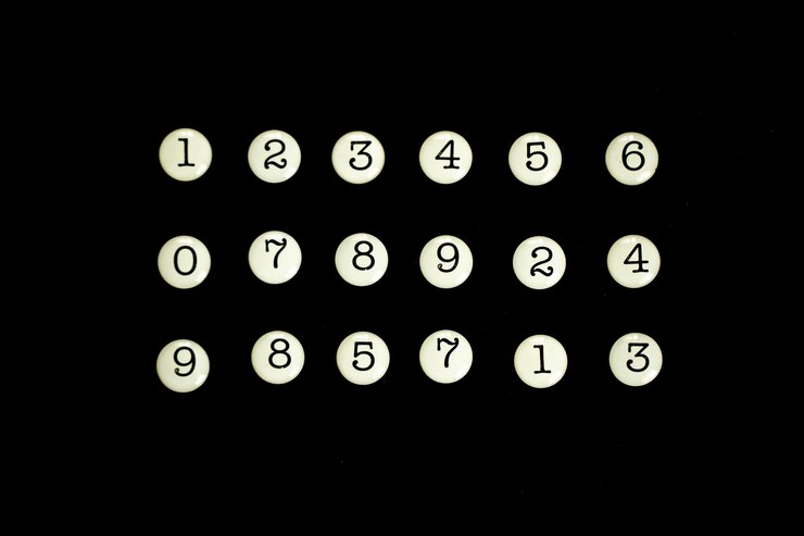Foto fondo o textura de los números concepto de datos financieros matemáticas banca o moneda