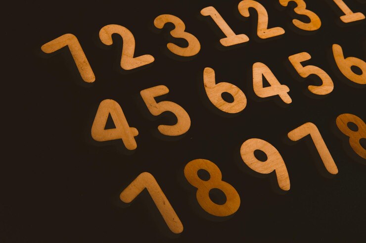 Foto fondo o textura de los números concepto de datos financieros