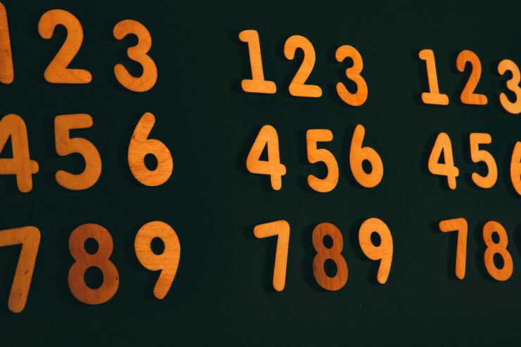Foto fondo o textura de los números concepto de datos financieros