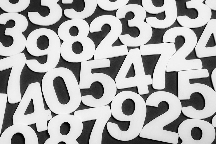 Foto fondo o textura de los números concepto de datos financieros