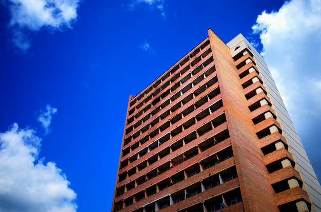 Fondo de objeto de edificio vivo de ladrillo rojo vibrante hd