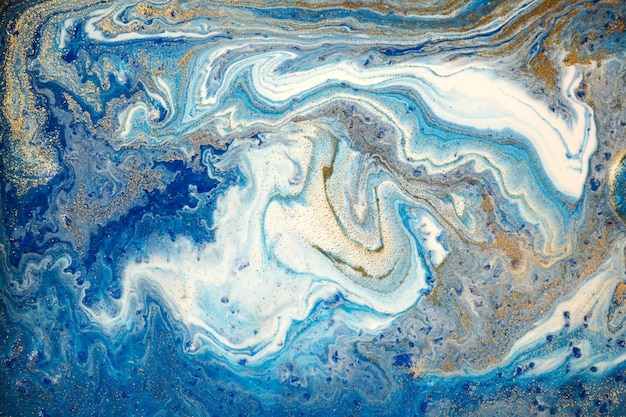 Fondo de obra de arte de mármol abstracto estampado azul marino líquido