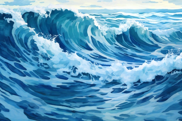 Fondo de olas azules del mar