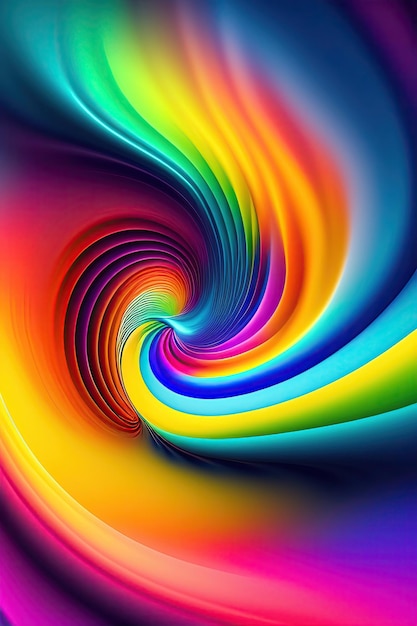 Fondo de onda 3D multicolor brillante