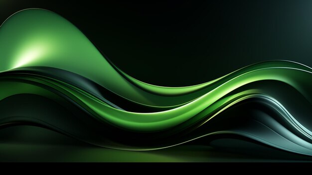 Un fondo de onda abstracta verde