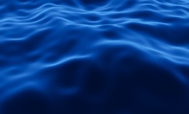 Fondo de onda azul abstracto renderizado 3D