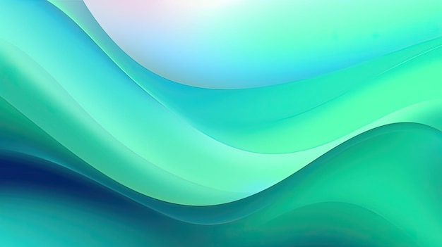 Fondo de onda azul y verde abstracto