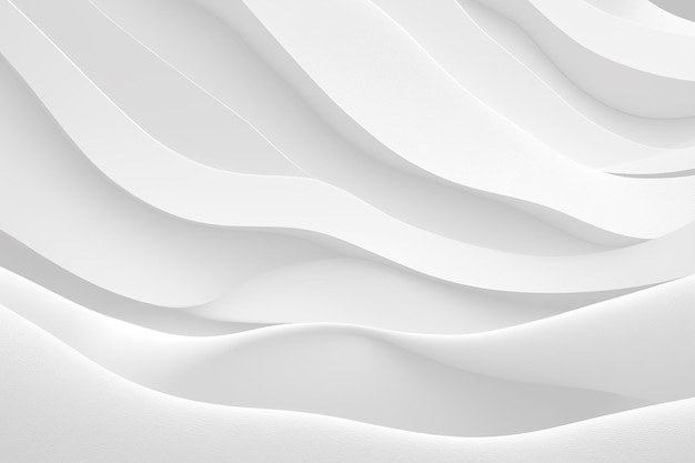 Fondo de onda blanca abstracta Fondo de pantalla gráfico blanco mínimo Ilustración 2D