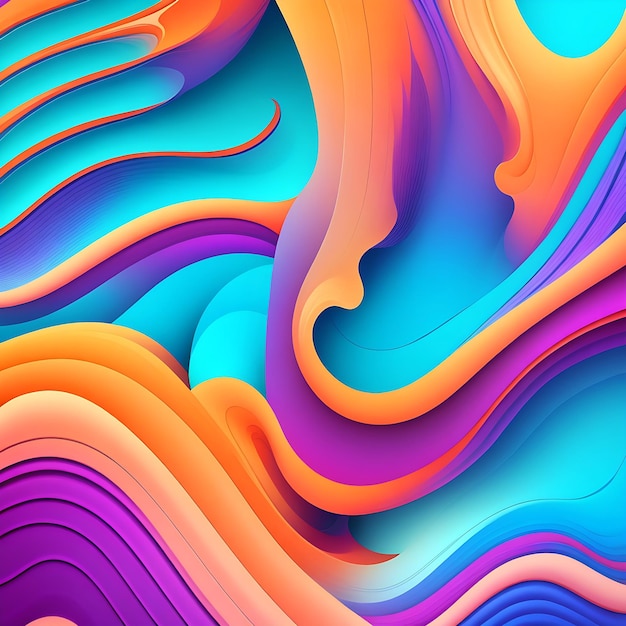 fondo de onda colorido abstracto ai generado