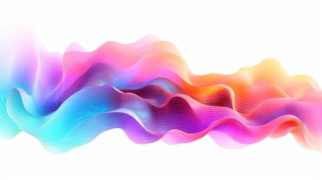 Fondo de onda colorido abstracto Generación de IA Colores rosa púrpura azul rojo