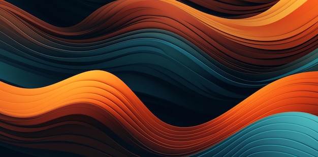 Un fondo de onda colorido con un fondo azul y naranja.