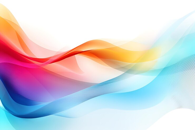 Un fondo de onda colorido con un fondo blanco.