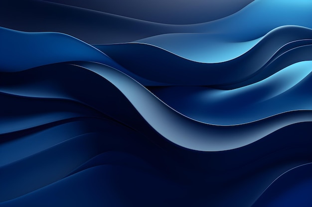 fondo de onda ondulado azul oscuro abstracto con diseño de líneas AI generar