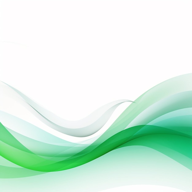 Foto fondo de onda verde abstracto con formas dinámicas