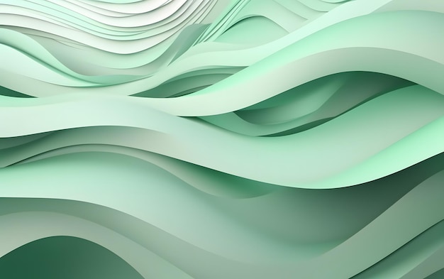 Un fondo de onda verde con un patrón ondulado.