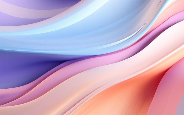 Fondo de ondas abstractas blancos colores pastel líneas líquidas abstractas blancos colores vibrantes suaves