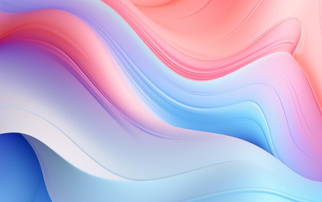 Fondo de ondas abstractas blancos colores pastel líneas líquidas abstractas blancos colores vibrantes suaves