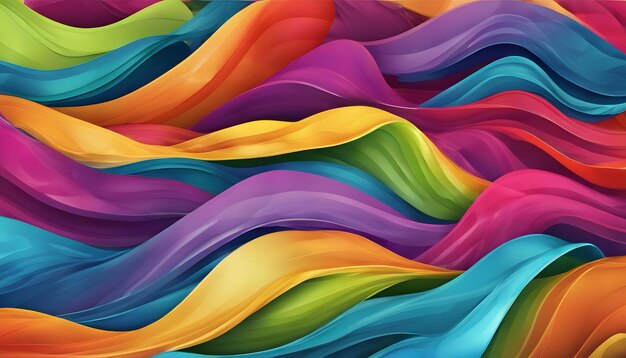 Fondo de ondas abstractas coloridas Se puede usar como fondo de textura o papel tapiz