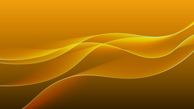 Fondo de ondas abstractas naranja con capas de gradiente suave