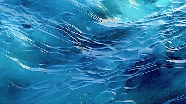 Fondo de ondas de agua abstracta azul