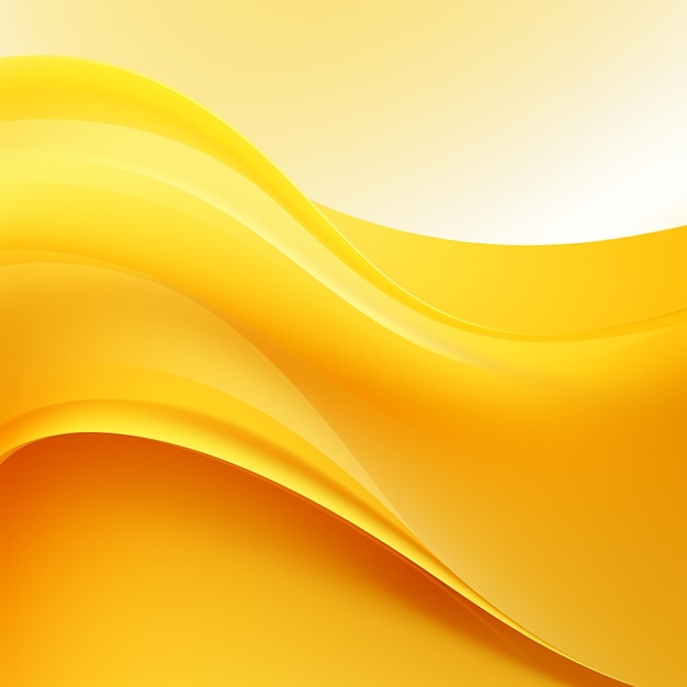 Fondo de ondas amarillas abstractas simples con plantilla de presentación de espacio