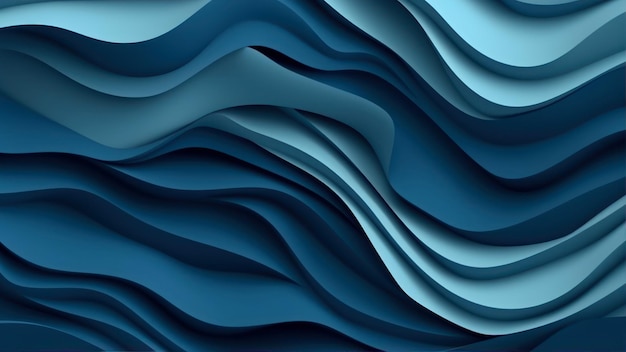 Fondo de ondas azules con un fondo azul.