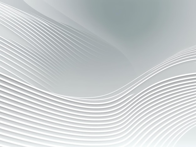 Fondo de ondas blancas abstractas Fondo 3d IA generativa