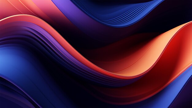 Fondo de ondas coloridas metálicas abstractas en 3d