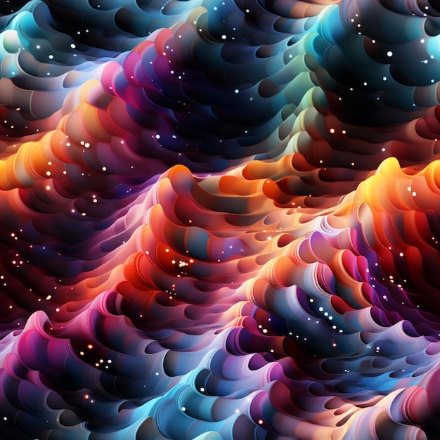 fondo de ondas coloridas