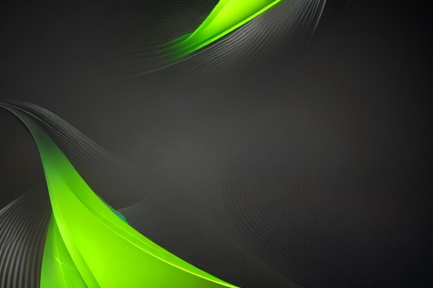 Fondo de ondas corporativas de contraste verde y negro