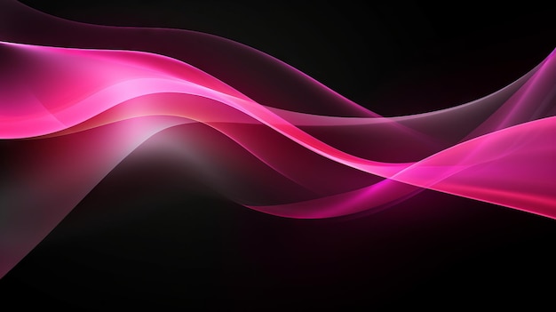 Fondo de ondas de neón de color rosa negro