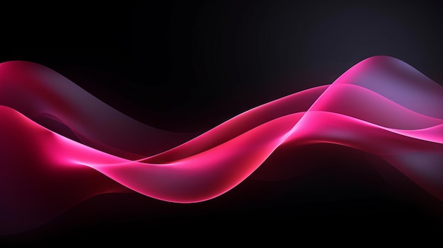 Fondo de ondas de neón de color rosa negro