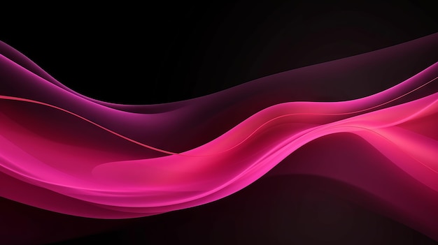 Foto fondo de ondas de neón de color rosa negro