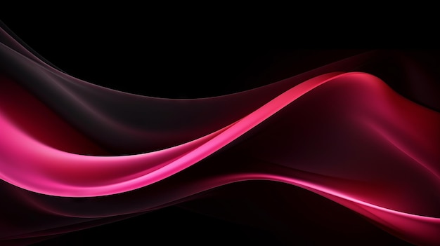 Foto fondo de ondas de neón de color rosa negro