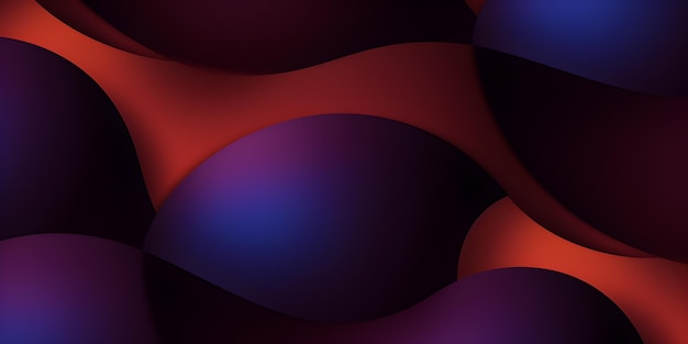 Fondo de ondas rojo y azul oscuro