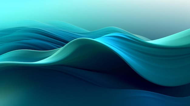 Fondo con ondas en tonos de verde y azul que crea una exhibición visualmente cautivadora de patrones fluidos y dinámicos