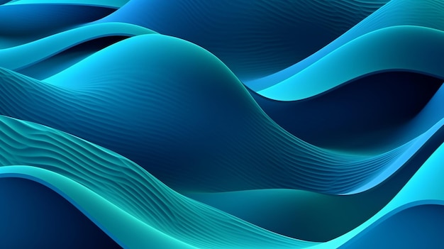 Fondo con ondas en tonos de verde y azul que crea una exhibición visualmente cautivadora de patrones fluidos y dinámicos