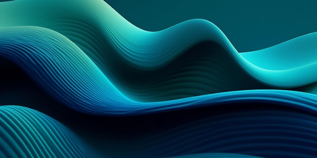 Fondo con ondas en tonos de verde y azul que crea una exhibición visualmente cautivadora de patrones fluidos y dinámicos