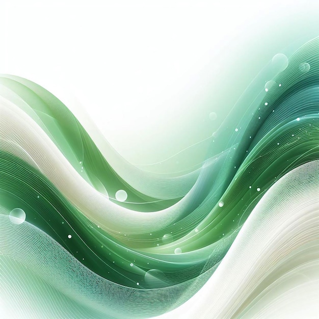 Fondo de ondas verdes y blancas Fondo suave