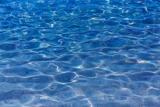 Fondo de ondulación de playa de mar azul brillante