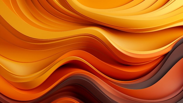 Fondo ondulado abstracto naranja y marrón generado por IA