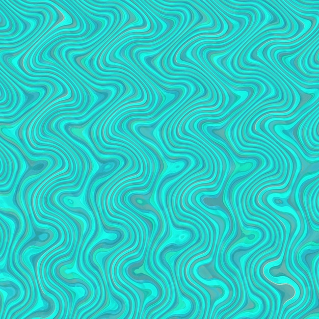 Fondo ondulado abstracto. Patrón geométrico abstracto rayado ondulado azul turquesa verde azulado. Textura dibujada a mano con rayas de colores.