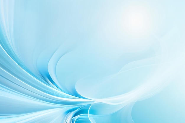 Fondo ondulado azul abstracto con líneas curvas de luz borrosa