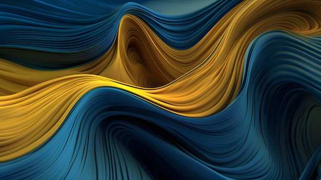 fondo ondulado azul y amarillo abstracto