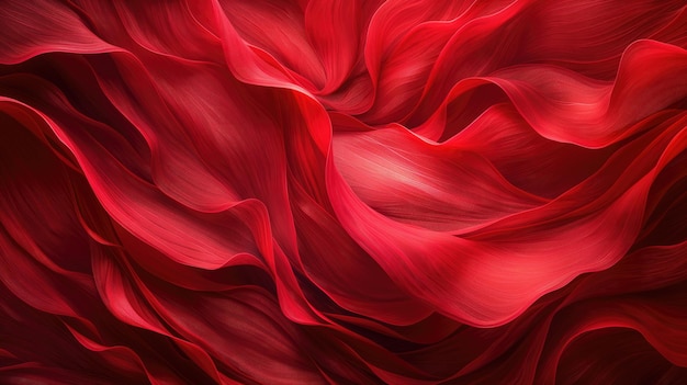 Fondo ondulado rojo abstracto renderizado en 3D Ilustración en 3D