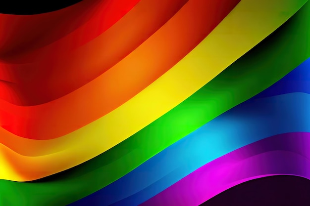 Fondo de orgullo con colores de bandera de orgullo LGBTQ Ai generativo