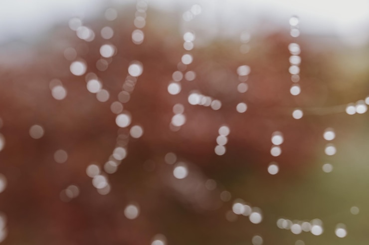 Foto fondo original con gotas borrosas que forman bokeh