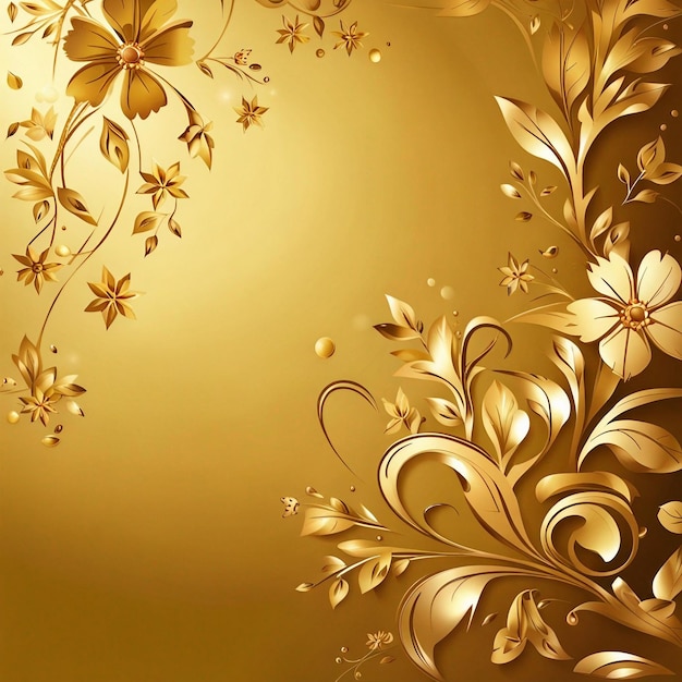 Foto un fondo ornamental dorado