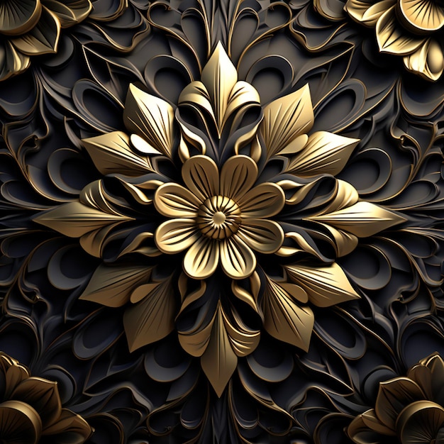 Fondo ornamental de lujo en 3D