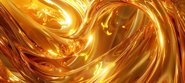 fondo de oro abstracto giros en espiral de vidrio en el estilo de la luz suave